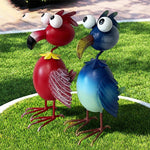 Garden Statue Iron Flamingo Outdoor Décor
