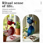 Garden Statue Iron Flamingo Outdoor Décor