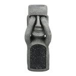Garden Statue Solar-Powered Moai Weather-Resistant Resin