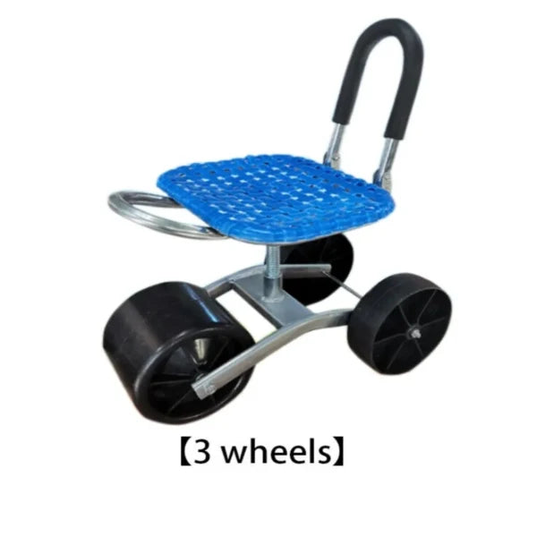 Garden Stool 360 Degree Swivel Adjustable Height Ergonomic Back