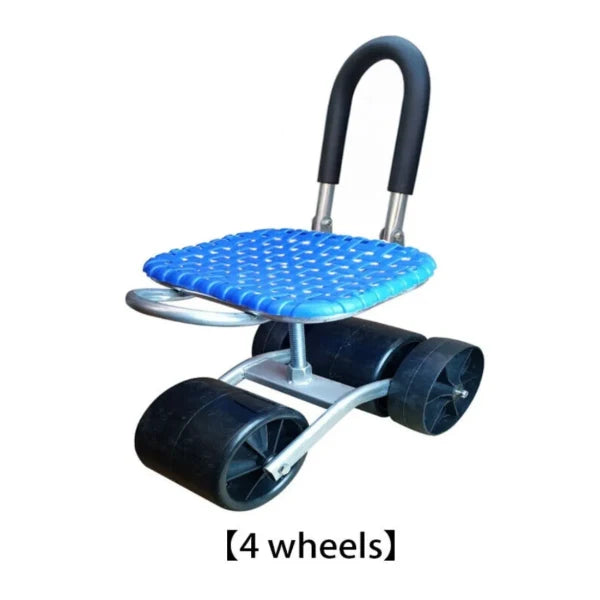 Garden Stool 360 Degree Swivel Adjustable Height Ergonomic Back