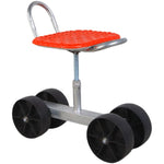 Garden Stool Adjustable Height 360 Degree Swivel Rolling Wheels