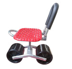 Garden Stool Adjustable Height 360 Degree Swivel Rolling Wheels