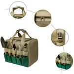 Garden Stool Foldable With Removable Tool Bag Multiple Pockets