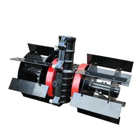 Garden Tiller & Cultivator Interchangeable Wheels Anti-Weed Gearbox