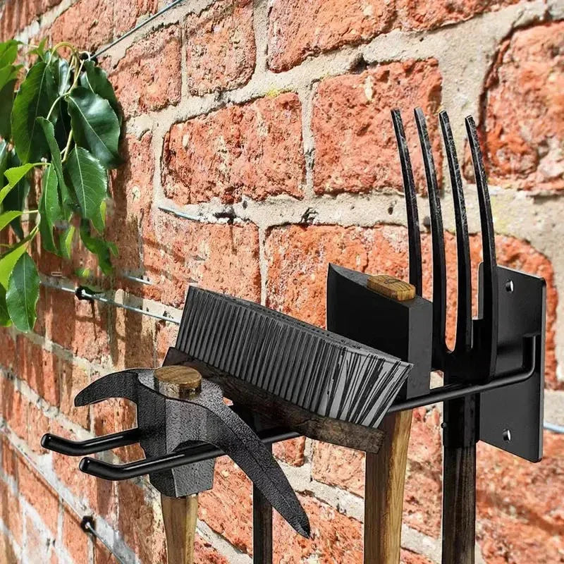 Garden Tool Holder Carbon Steel Wall-Mounted Non-Slip
