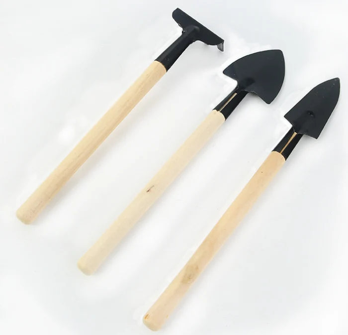 Garden Tool Set 3-Piece Ergonomic Wooden Handles