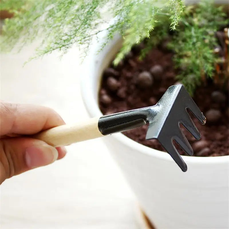 Garden Tool Set 3-Piece Ergonomic Wooden Handles