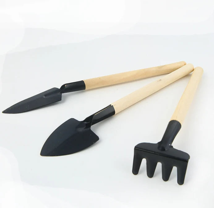 Garden Tool Set 3-Piece Ergonomic Wooden Handles