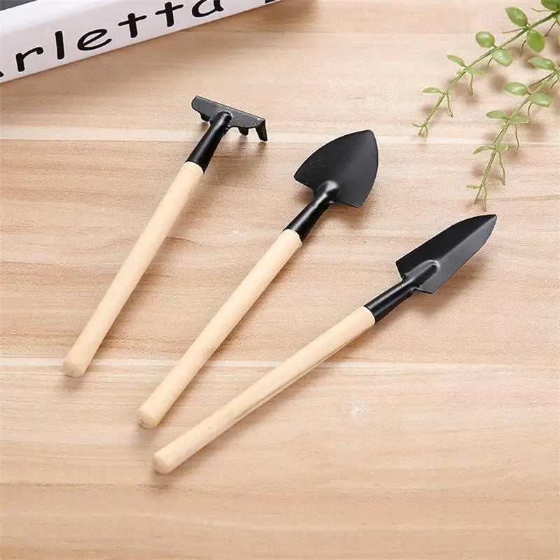 Garden Tool Set 3-Piece Ergonomic Wooden Handles