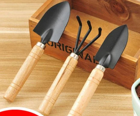 Garden Tool Set 3-Piece Ergonomic Wooden Handles