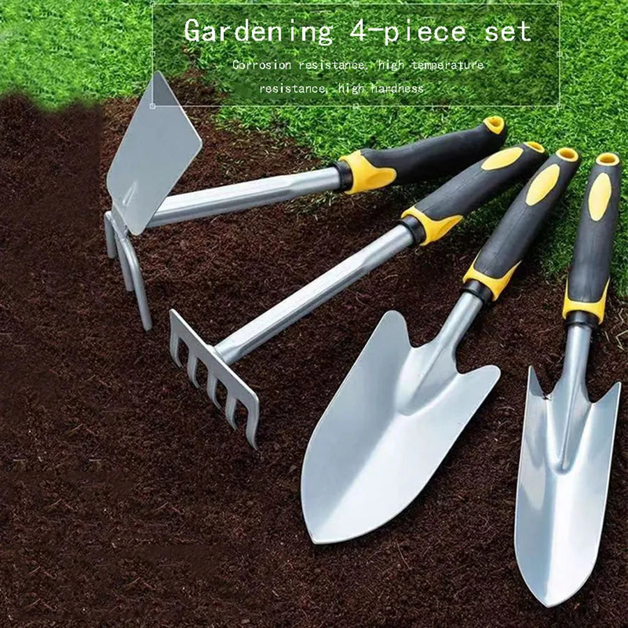 Garden Tool Set Ergonomic Stainless Steel 4-Piece