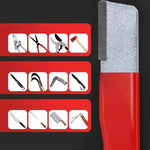 Garden Tool Sharpener Diamond-Coated Carbide Safety Guard