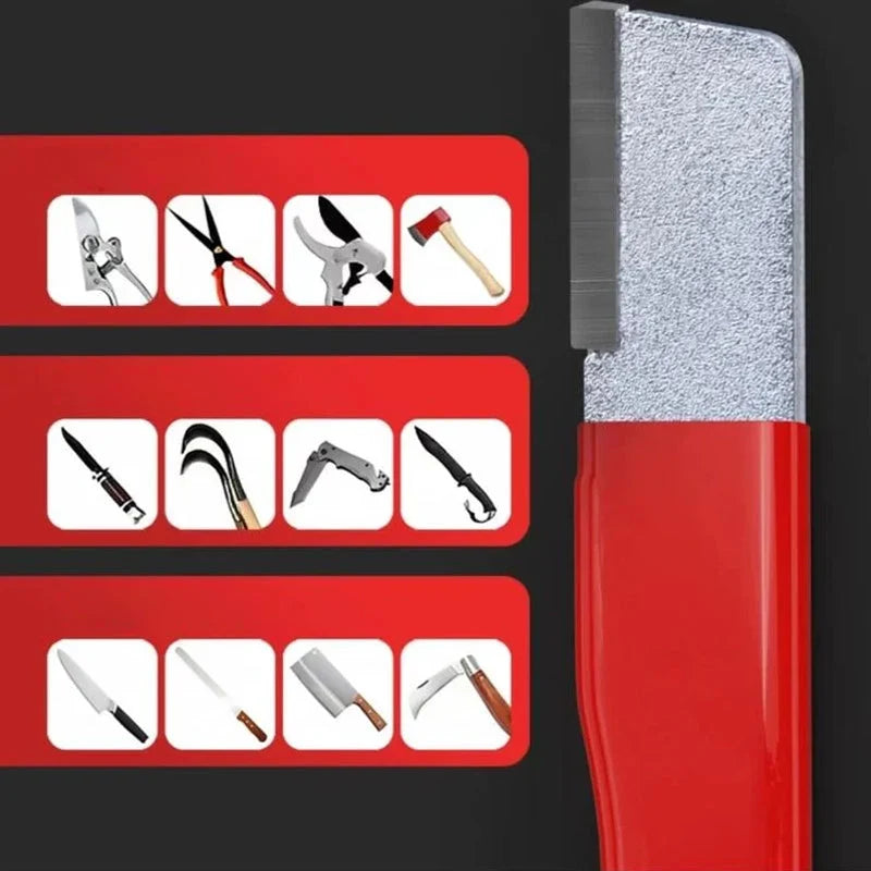 Garden Tool Sharpener Diamond-Coated Carbide Safety Guard