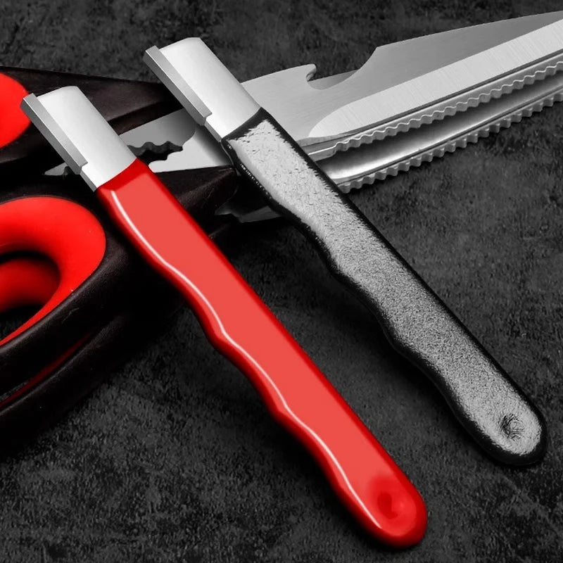 Garden Tool Sharpener Diamond-Coated Carbide Safety Guard