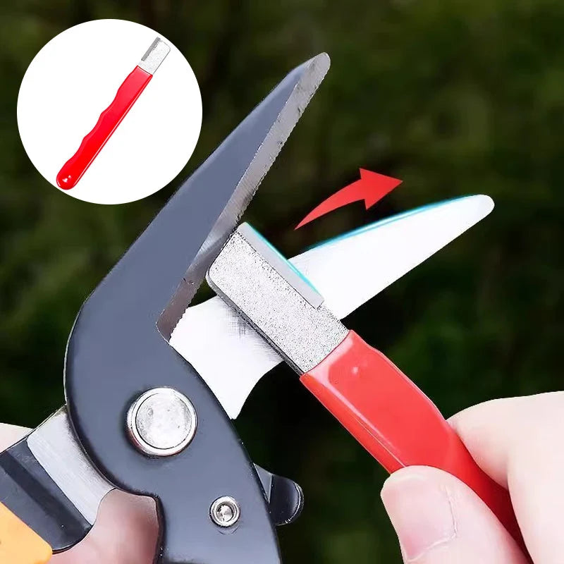 Garden Tool Sharpener Diamond-Coated Carbide Safety Guard