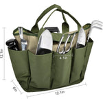 Garden Tool Tote Bag Multiple Pockets Water-Resistant Lining