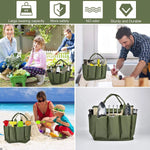 Garden Tool Tote Bag Multiple Pockets Water-Resistant Lining