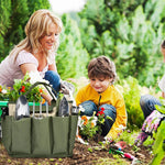 Garden Tool Tote Bag Multiple Pockets Water-Resistant Lining