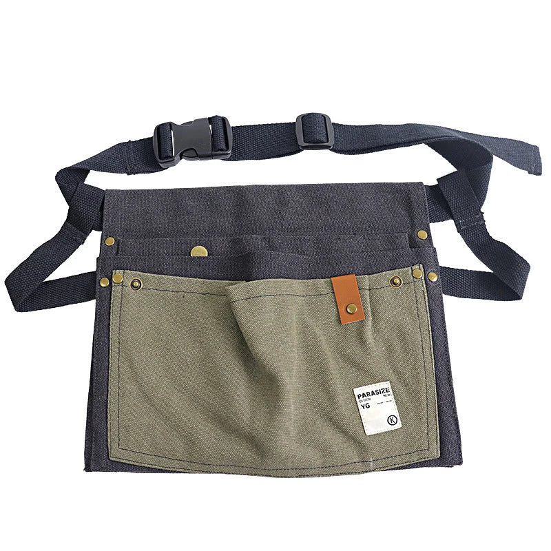 Garden Tool Waist Bag Canvas Multi-Pocket Adjustable Belt