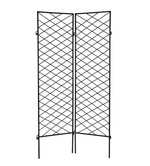 Garden Trellis Metal Cross-Pattern UV-Resistant 72-Inch Tall