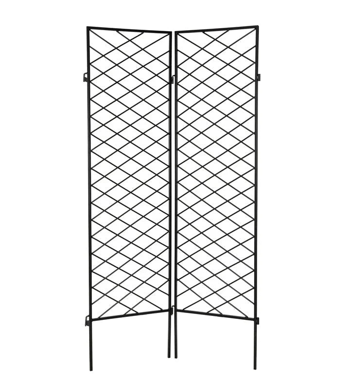 Garden Trellis Metal Cross-Pattern UV-Resistant 72-Inch Tall