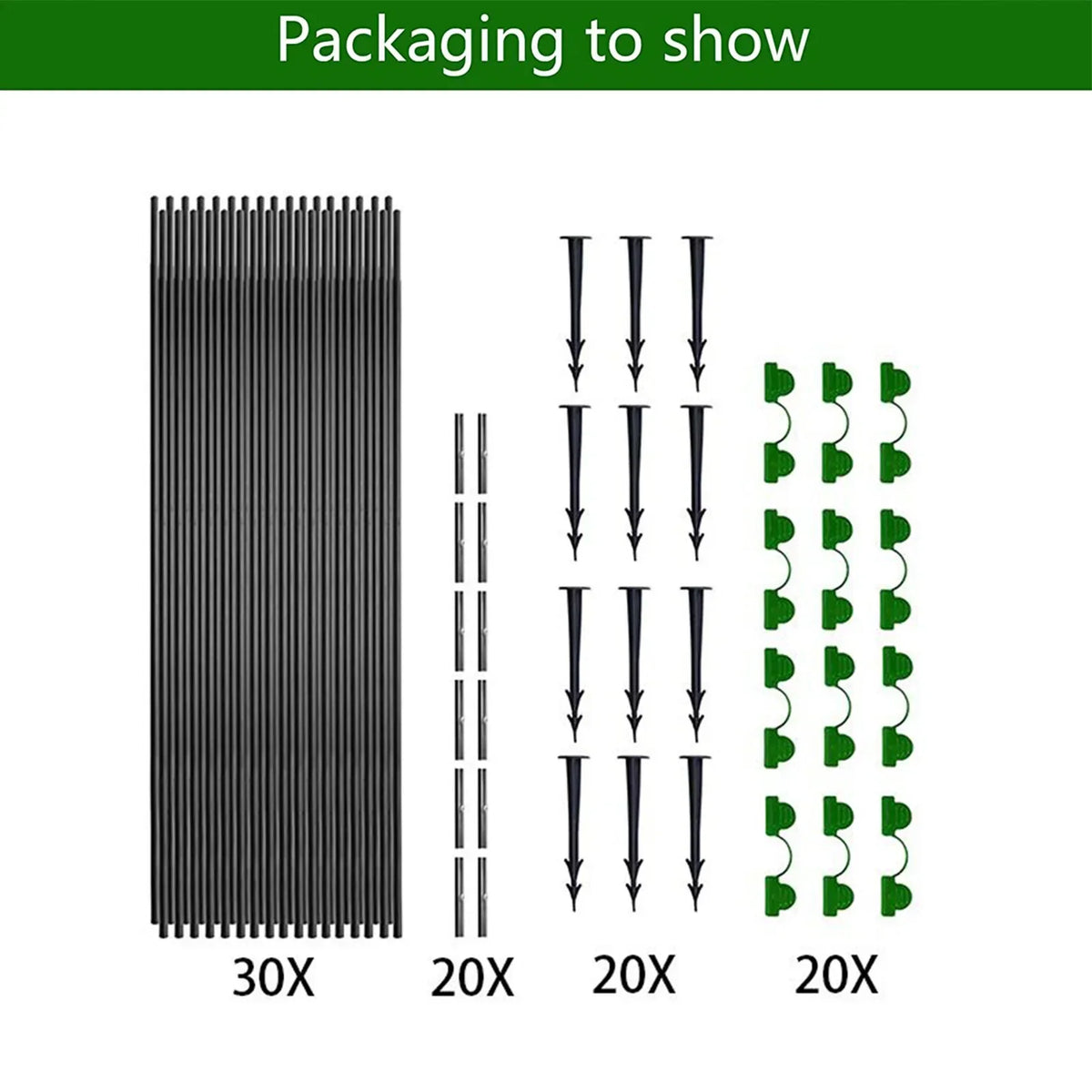 Garden Tunnel Kit Fiberglass Arches Galvanized Steel Connectors