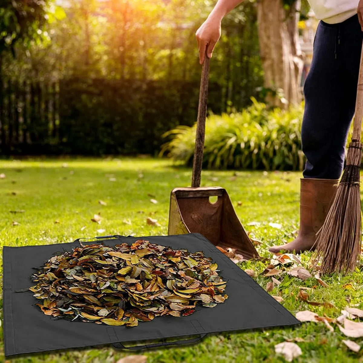 Garden Waste Bag Collapsible Heavy-Duty Carry Handles
