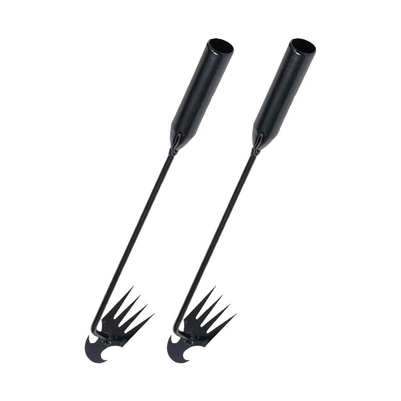 Garden Weed Puller 4-Tine Anti-Rust Steel Ergonomic Handle