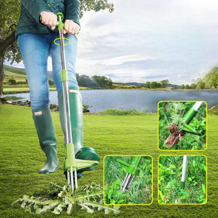 Garden Weed Puller Heavy Duty Steel Ergonomic Handle