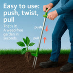 Garden Weed Puller Heavy Duty Steel Ergonomic Handle