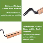 Garden Weed Puller Lever-Action Stainless Steel Tip Wood Handle