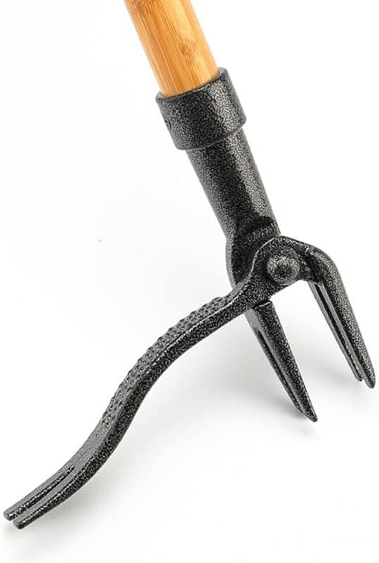 Garden Weed Remover 4-Pronged Steel Ergonomic Handle