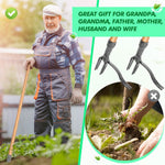 Garden Weed Remover 4-Pronged Steel Ergonomic Handle