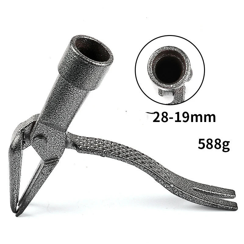 Garden Weed Remover 4-Pronged Steel Ergonomic Handle