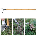 Garden Weed Remover 4-Pronged Steel Ergonomic Handle