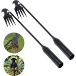 Garden Weeder 4-Prong Corrosion-Resistant Steel Ergonomic Handle