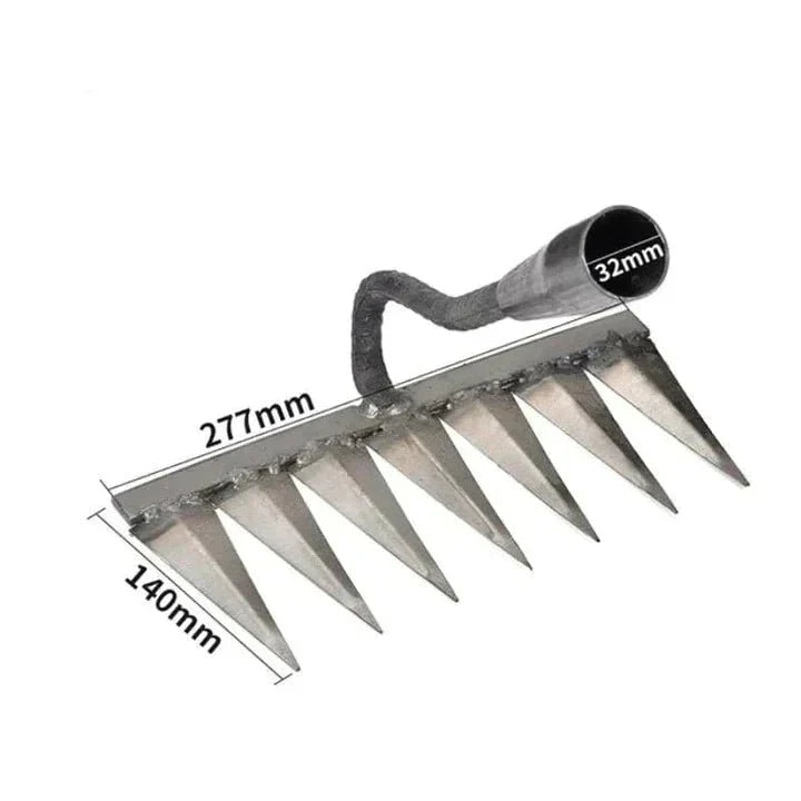 Garden Weeder Carbon Steel Multi-Point Head Ergonomic Non-Slip Handle