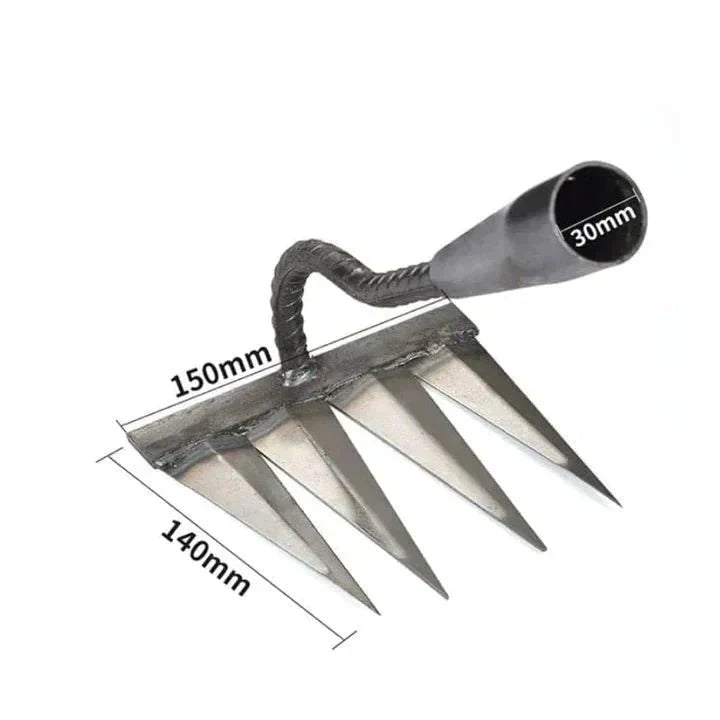 Garden Weeder Carbon Steel Multi-Point Head Ergonomic Non-Slip Handle