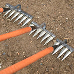 Garden Weeder Carbon Steel Multi-Point Head Ergonomic Non-Slip Handle
