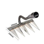 Garden Weeder Carbon Steel Multi-Point Head Ergonomic Non-Slip Handle