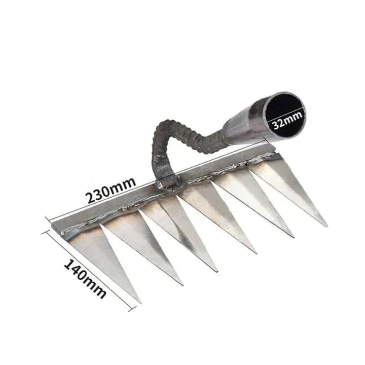 Garden Weeder Carbon Steel Multi-Point Head Ergonomic Non-Slip Handle