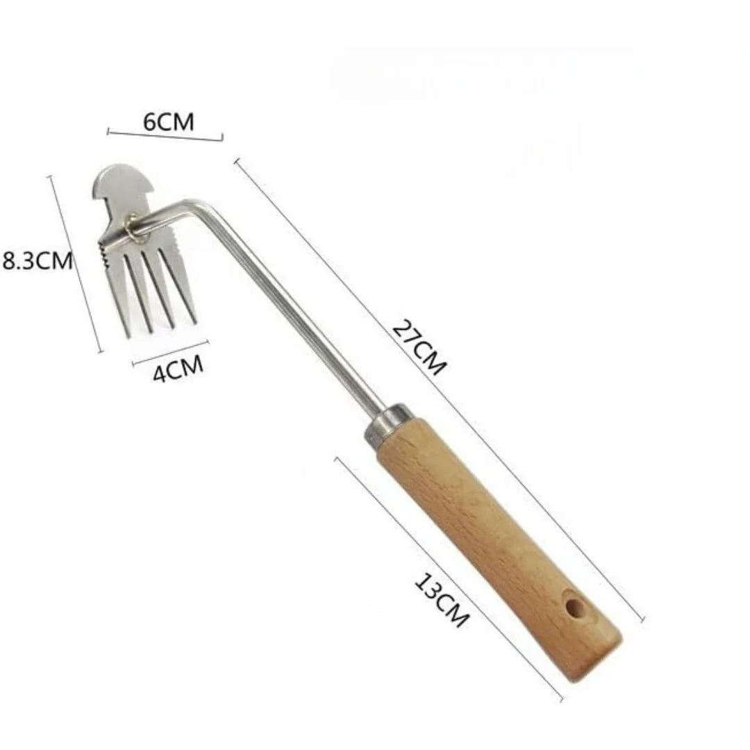 Garden Weeder Ergonomic Grip Lightweight Metal Or Wooden Handle