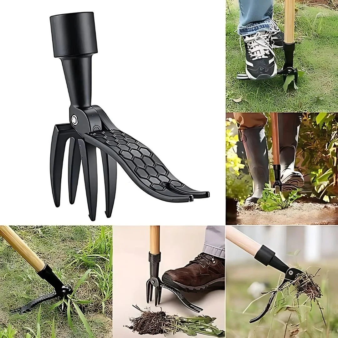 Garden Weeder Ergonomic Reinforced Steel Claws & Effortless Ejector