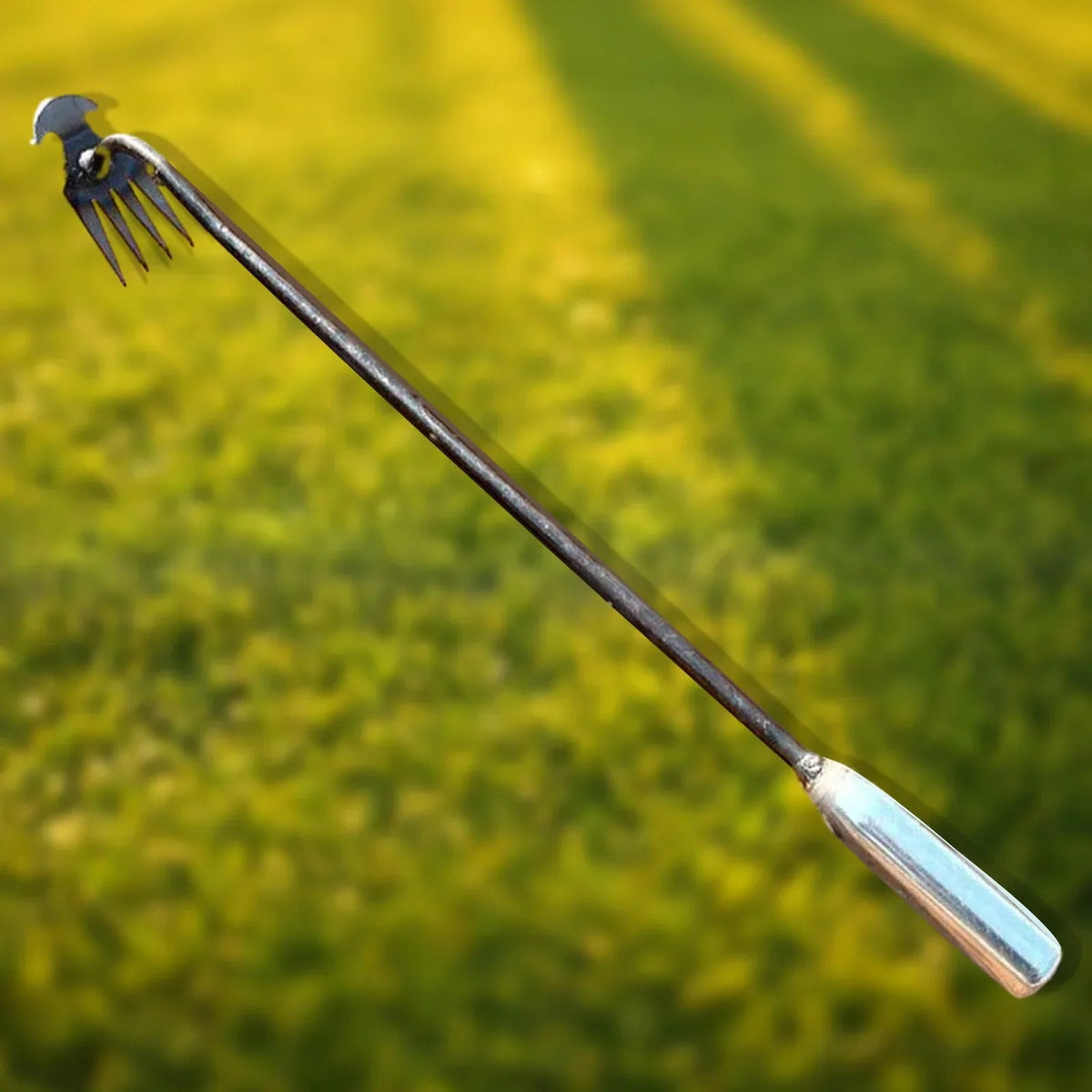 Garden Weeder Tool Crescent Head Multi Tooth Ergonomic Handle