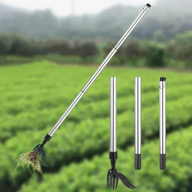 Garden Weeder Tool Long Handle Ergonomic Steel Head