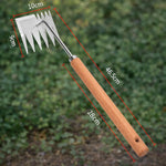 Garden Weeding Rake Manganese Steel Four Tines