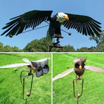 Garden Wind Spinner Powder-Coated Metal Smooth Motion