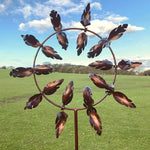 Garden Windmill Spinner Kinetic Powder-Coated Metal Stake