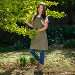 Gardening Apron Cotton Canvas Tool Pockets Adjustable Straps